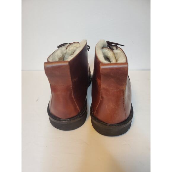 Brown Leather Chukka‎ Boots Lined Mens Size 13 Vibram Gumlite Made in Brazil main image 4